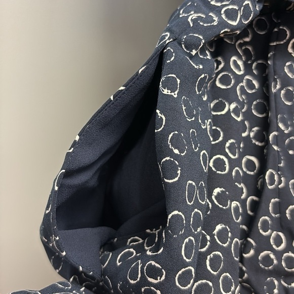 NWT Talbots Navy and White Cropped Jumpsuit Size 2P - Picture 6 of 11